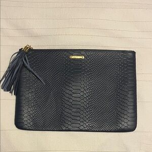 GiGi New York Black Textured Clutch